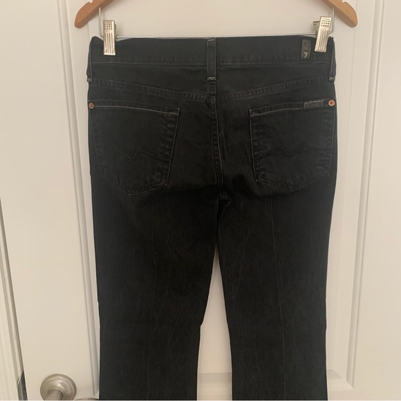 7 FOR ALL MANKIND Black Bootcut Jeans Sz 25 - Picture 6 of 9